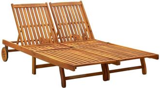 vidaXL Vidaxl - Tumbona para 2 personas madera maciza de acacia