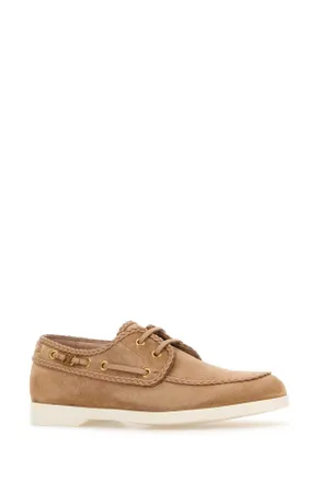 Valentino Garavani Womens Skin Pink Suede Loafers Rosesand Mocassini