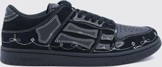Amiri Skel Top Low Leather Trainers with Contrasting Embroidered Appliqu&eacute;s