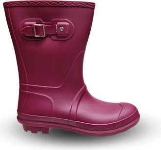 TOSH Womens Wellingtons Short Half Leg Boots Festival Wellies Dog Walking Ladies Buckle Adjustable Camping (Grape, UK Footwear Size System, Adult, Women, N