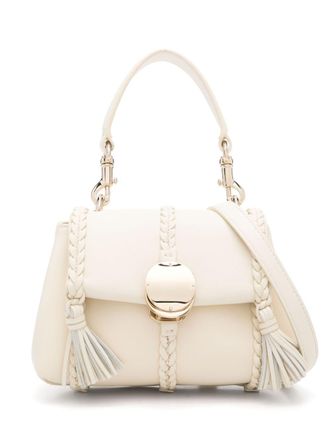 Chloé mini Penelope shoulder bag - women - Lambskin/Calf Leather - One Size - White