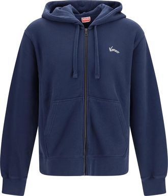 Kenzo Eiffel Tower Embroidered Hoodie - Navy