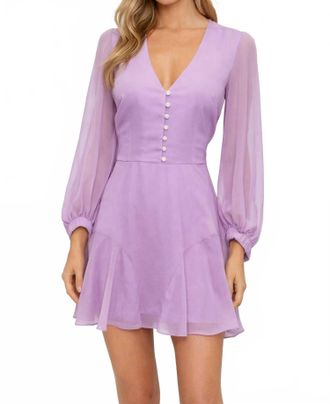 Amanda Uprichard Chiffon Mini Dress In Lavender