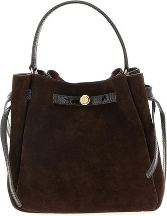 Tory Burch Dark Brown Romy Bucket Bag