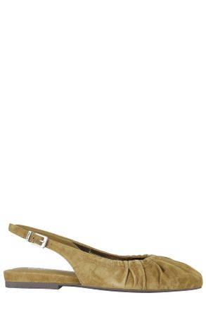 Ash Green Bibi Strapped Suede Flats