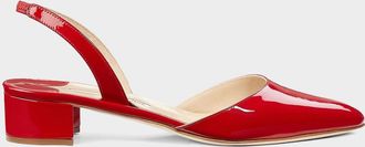 Manolo Blahnik Aspro Patent Slingback Ballerina Pumps