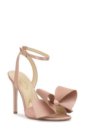 Jessica Simpson Olivine Ankle Strap Sandal in Blush Matte Satin at Nordstrom, Size 8