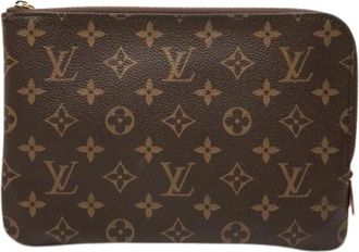 Louis Vuitton Pre-owned Clutches, female, Brown, Size: ONE SIZE Pre-owned Fabric Clutch