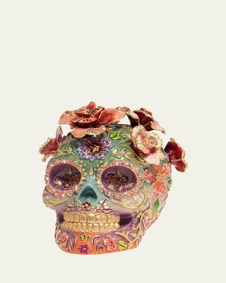 Jay Strongwater Catrina Skull with Roses