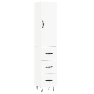 Berkfield Home Highboard White 34.5x34x180 cm Engineered Wood