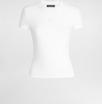 Dolce & Gabbana T-shirt M/corta Giro - Woman T-shirts And Sweatshirts White 36