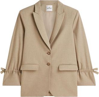 Summum Blazer Twill Melange - Dames - Blazers - Beige - M - Leer - Jassen