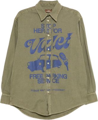 Stain Shade Camicia con stampa grafica - Verde