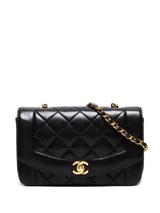 Chanel Diana quilted shoulder bag - women - Lambskin - One Size - Black