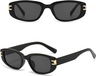 Generic Fashion For Womens Sunglasses Rectangle Shape UV400 Mens Sun glasses Seaside Beach Eyewear,Black Gray 2026