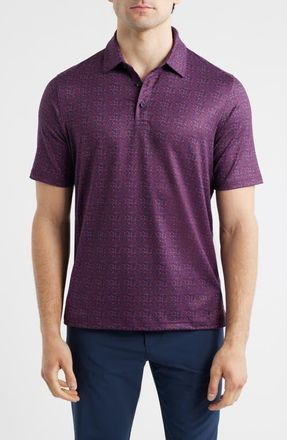 Johnston & Murphy XC Apex Performance Polo in Burgundy Vino at Nordstrom, Size Xxx-Large