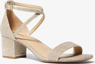 Michael Kors Serena Flex Glitter Chain-Mesh Sandal