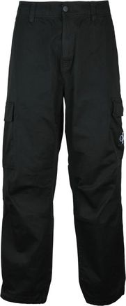 Calvin Klein Jeans Cargobroek - Heren - Straight fit broeken - Zwart - S - Katoen - Broeken