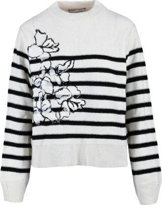 Ermanno Scervino Sequin-Embellished Cropped Sweater