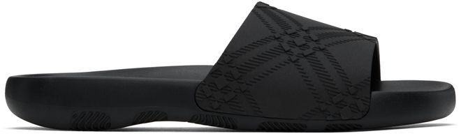 Burberry Black Embossed Check Dive Pool Slides from $296.00