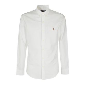 Polo Ralph Lauren Slim Oxford Overhemd - Heren - Casual Overhemden - Wit - 2XL - Overhemden