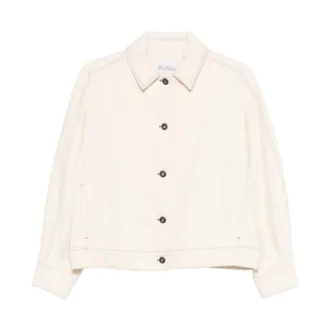 Max Mara Denim Jackets, female, White, Size: XS Nettare Denim Jacket