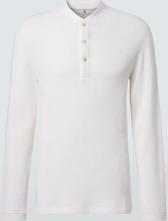 Brunello Cucinelli To Henley maglia a coste di cotone e cashmere