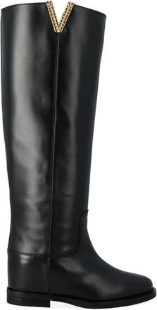 Via Roma 15 Stivale 4759 - Dames - Hoge Laarzen - Zwart - 40 EU - Leer - Schoenen