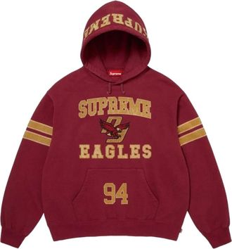 SUPREME FW26 Rhinestone Eagle Hooded Sweatshirt Red SUP-FW26-033-RED