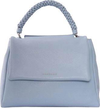 Orciani Sveva Soft Medium Bag - Dames - Handtassen - Blauw - ONE Size - Leer - Tassen