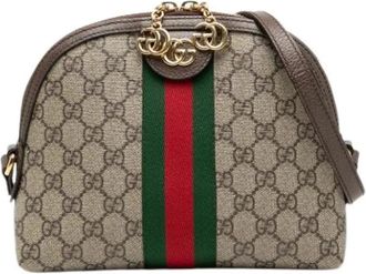 Gucci Pre-owned Cross Body Bags, female, Beige, Size: ONE SIZE Pre-owned Ophidia Crossbody Bag