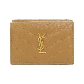 Saint Laurent Pre-owned Wallets, female, Brown, Size: ONE SIZE Pre-owned Calf Wallet