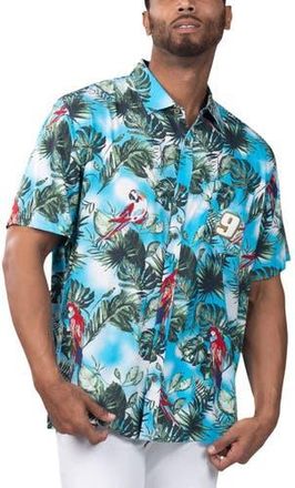Margaritaville Mens Margaritaville Light Blue Chase Elliott Jungle Parrot Party Button-Up Shirt at Nordstrom, Size Medium