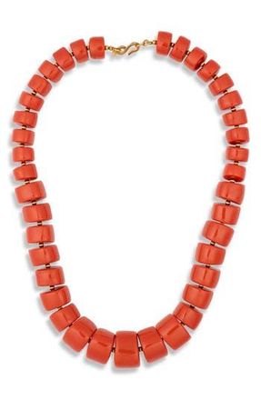 Kenneth Jay Lane Beaded Necklace in Dark Coral at Nordstrom Rack