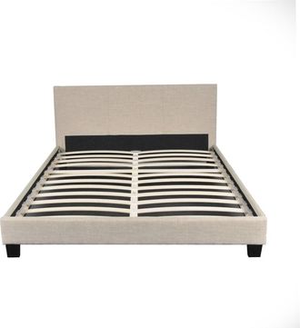 Weber Industries Cama con somier, beige, 160x200 cm