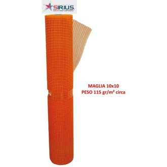 Sirius Rete in fibra di vetro intonaco portaintonaco Sirius 10x10mm peso 115 gr/mq