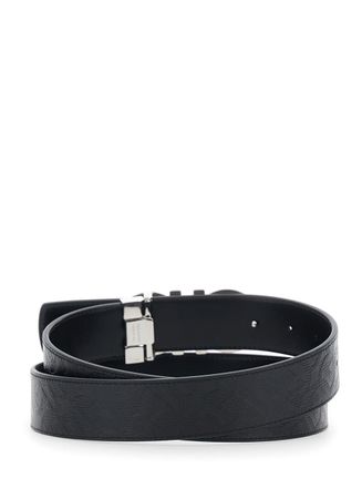 Ferragamo Mens Reversible Leather Belt, Black Calf