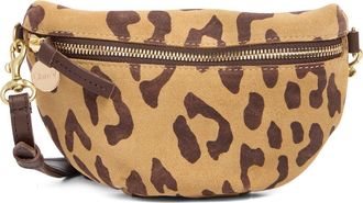 Clare Vivier Petite Pablo Cat Suede Belt Bag in Lark/Brown at Nordstrom