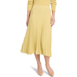 Nic+Zoe Rib Sweater Midi Skirt in Lemongrass at Nordstrom Rack, Size X-Large