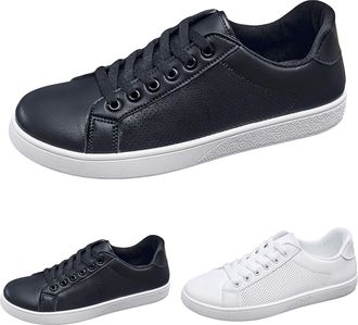 Generic Lace up Shoes for Mens Size 8.5 Casual Sneakers Business Dress Shoes Lightweight Comfortable Flats Classic Low Top Walking Trainers Durable Non Slip S