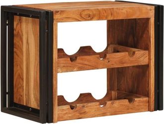 vidaXL Estante De Vino Marr&oacute;n 100 X 45 X 33 Cm Madera De Acacia S&oacute;lida Vidaxl