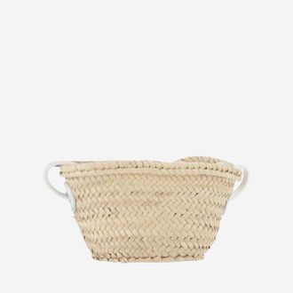 Filippo Catarzi Woven Straw Shoulder Bag - Beige