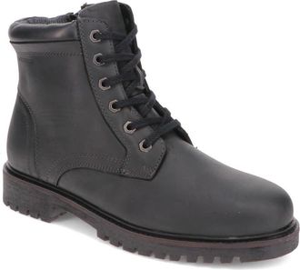 Jones Bootmaker Mens Hayle Water-Resistant Ankle Boots - Black Leather - Size UK 8