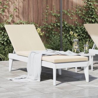 vidaXL vidaXL Lettino con Cuscino Bianco 186x60x29 cm in PP