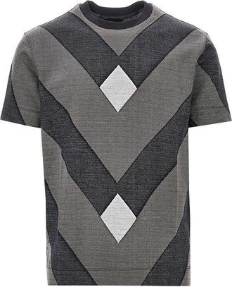 Emporio Armani Jacquard jersey T-shirt Man XL