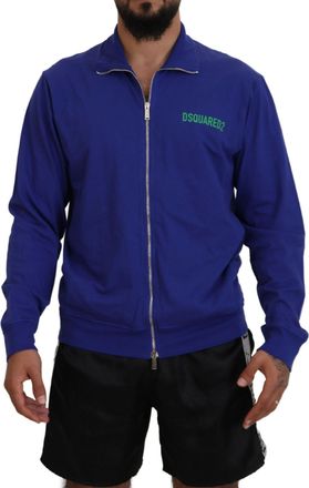 Dsquared2 Dsquared&sup2; Cotton Printed Collared Men Full Zip Mens Sweater (Pre-Owned)