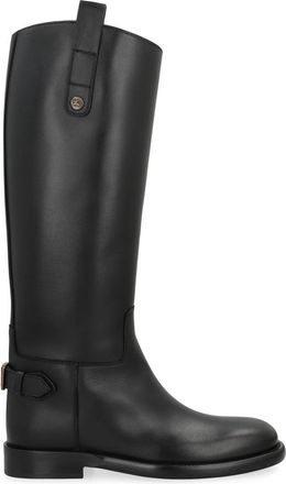 Burberry Cavalier Laarzen - Dames - Hoge Laarzen - Zwart - 36 EU - Leer - Schoenen
