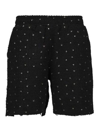 Honor The Gift embellished tweed shorts - men - Polyester - XXXL - Black