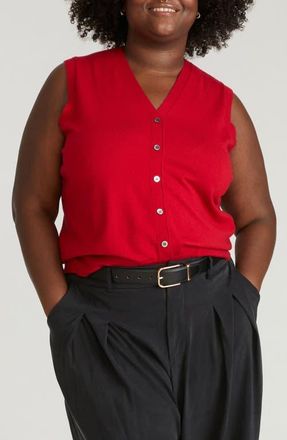 Universal Standard Frankie Sweater Vest in Red Geranium at Nordstrom, Size 2Xl