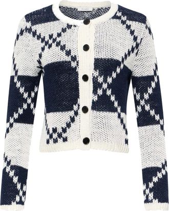 J.W.Anderson Cardigan Fair Isle - Bianco